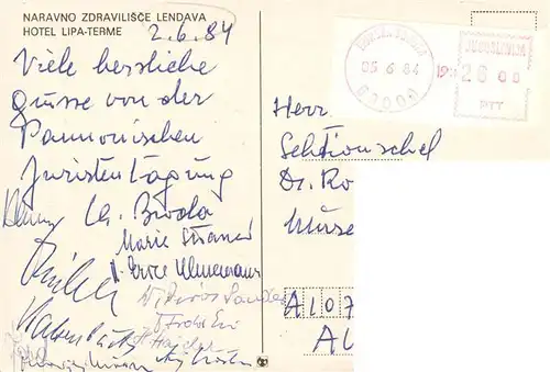 AK / Ansichtskarte 73919439 Lendava_Unterlimbach_Slovenia Hotel Lipa Terme