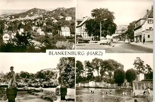 AK / Ansichtskarte  Blankenburg_Bad Blick vom Eichenberg Mauerstrasse Barockgarten im ehem Lustschloss Staedt Freibad