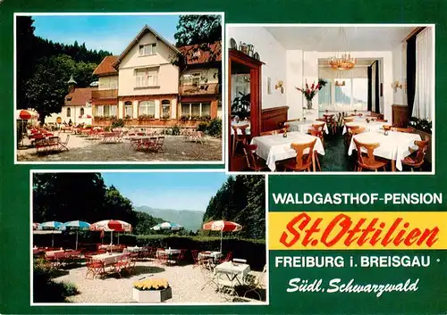 AK / Ansichtskarte  St_Ottilien_Freiburg Waldgasthof Pension St Ottilien Gastraum Terrasse