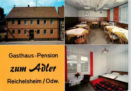 AK / Ansichtskarte  Reichelsheim_Odenwald Gasthaus Pension zum Adler Gaststube Zimmer