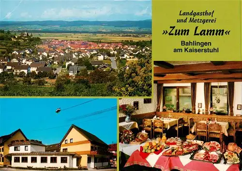 AK / Ansichtskarte  Bahlingen Panorama Landgasthof Metzgerei Zum Lamm Gastraum