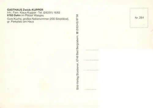 AK / Ansichtskarte 73919469 Dahn Gasthaus Zwick Kupper Ortspartie