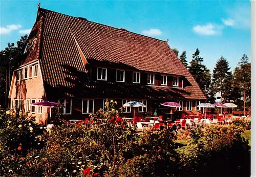 AK / Ansichtskarte 73919472 Niederhaverbeck_Bispingen Gasthof Menke Terrasse