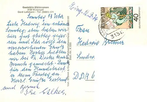 AK / Ansichtskarte  Wussegel Gaststaette Elbterrassen