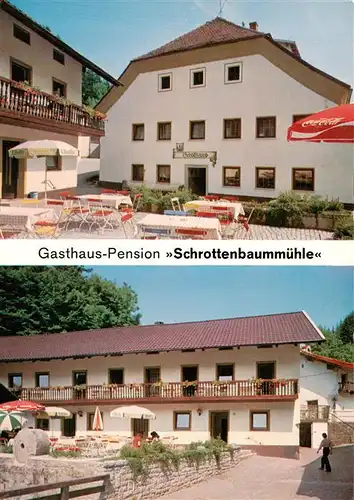 AK / Ansichtskarte  Fuersteneck_Bayern Gasthaus Pension Schrottenbaummuehle Terrasse