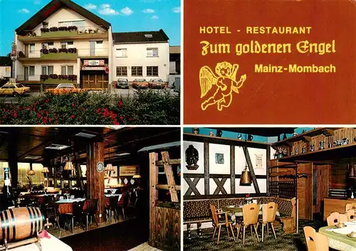 AK / Ansichtskarte 73919503 Mombach_Mainz_Rhein Hotel Restaurant Zum goldenen Engel Gastraeume