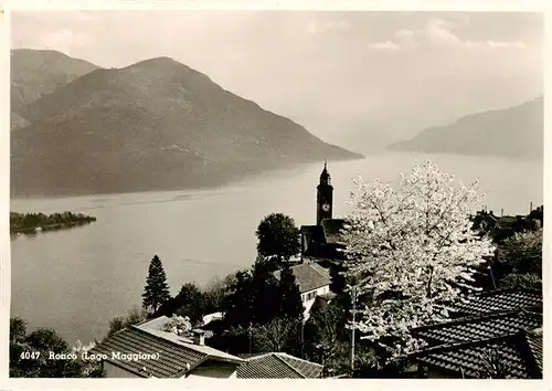 AK / Ansichtskarte  Ronco_sopra_Ascona_Locarno_TI Panorama mit Lago Maggiore