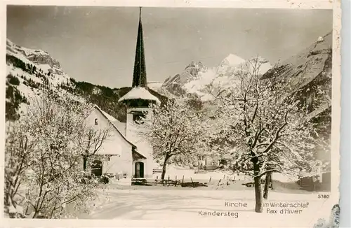 AK / Ansichtskarte  Kandersteg_BE Kirche im Winter