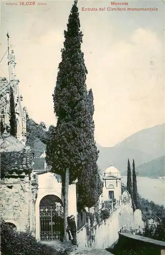 AK / Ansichtskarte  Morcote_Lago_di_Lugano_TI Entrata del Cimitero monumentale