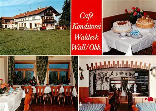 AK / Ansichtskarte 73919581 Wall_Miesbach Cafe Konditorei Waldeck Gastraeume Kuchentheke
