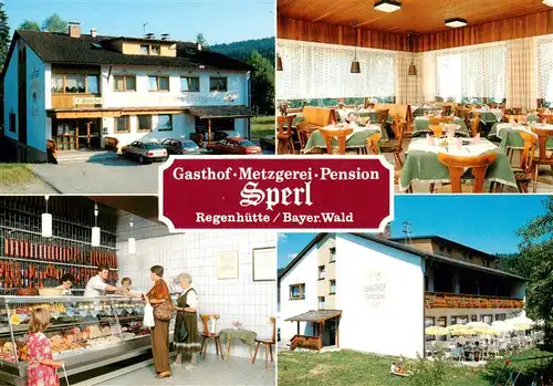 AK / Ansichtskarte  Regenhuette_Bayerisch_Eisenstein Gasthof Metzgerei Pension Sperl