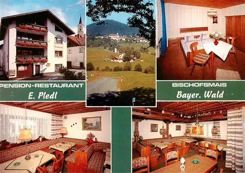 AK / Ansichtskarte 73919594 Bischofsmais Pension Restaurant Pledl Gastraeume Zimmer