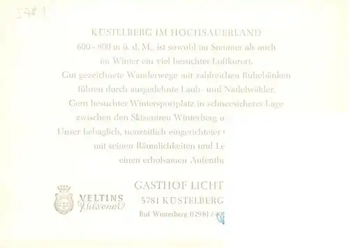 AK / Ansichtskarte  Kuestelberg Gasthof Lichte