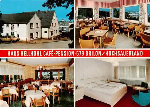 AK / Ansichtskarte  Brilon Haus Hellhohl Cafe Pension Gastraeume Gaestezimmer