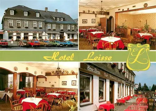 AK / Ansichtskarte 73919653 Winterberg_Hochsauerland Hotel Leisse Gastraeume Terrasse