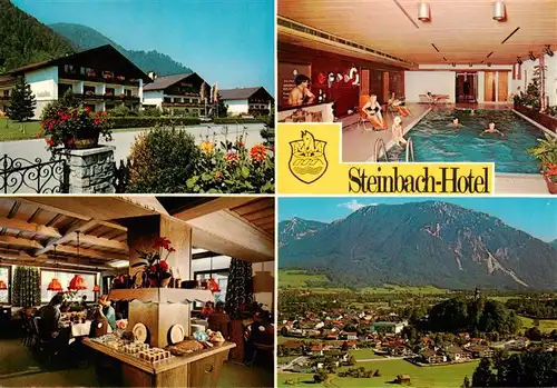 AK / Ansichtskarte 73919668 Ruhpolding Steinbach Hotel Gaststube Hallenbad Panorama