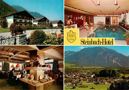 AK / Ansichtskarte  Ruhpolding Steinbach Hotel Gaststube Hallenbad Panorama