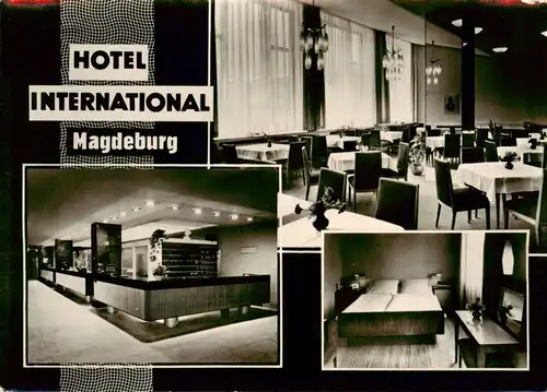 AK / Ansichtskarte 73919682 Magdeburg Hotel International Rezeption Speisesaal Zimmer