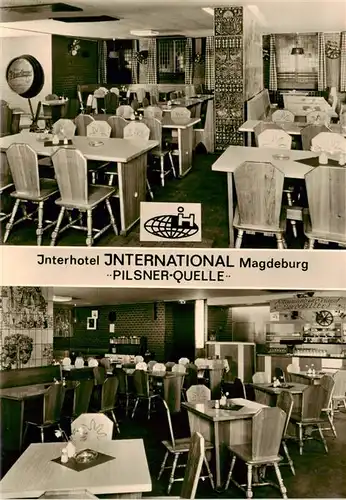 AK / Ansichtskarte 73919685 Magdeburg Interhotel International Pilsner Quelle Gastraeume