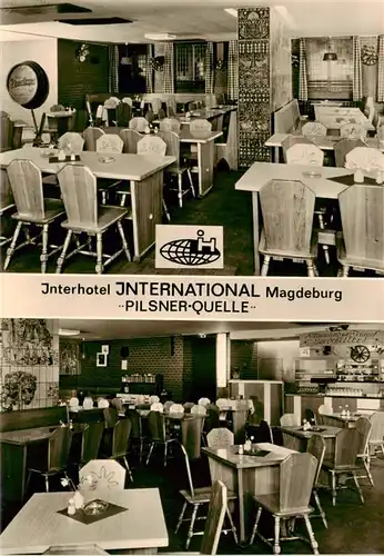 AK / Ansichtskarte  Magdeburg Interhotel International Pilsner Quelle Gastraeume