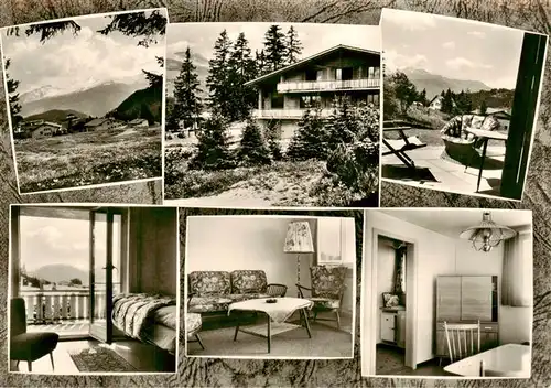 AK / Ansichtskarte  Lenzerheide_GR Haus Guarda-sulegl Else Kubli Gastraeume Terrasse Panorama
