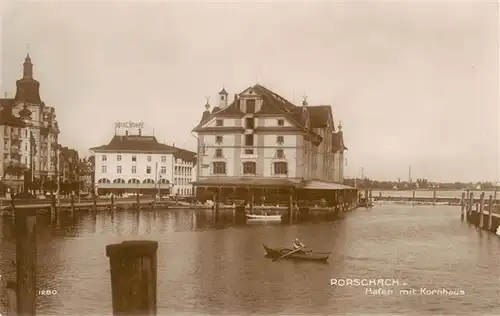 AK / Ansichtskarte  Rorschach_Bodensee_SG Hafen mit Kornhaus