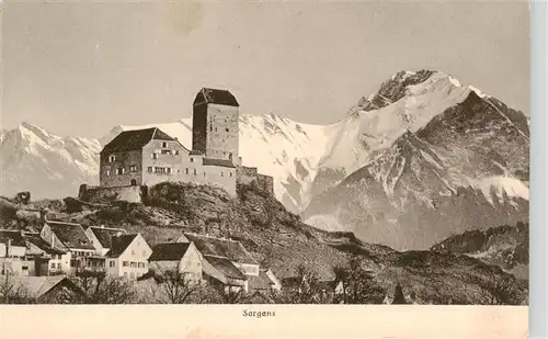 AK / Ansichtskarte  Sargans_SG Panorama mit Schloss