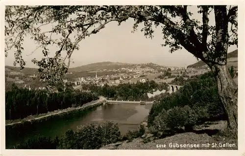 AK / Ansichtskarte  St_Gallen_SG Panorama mit Gruebensee