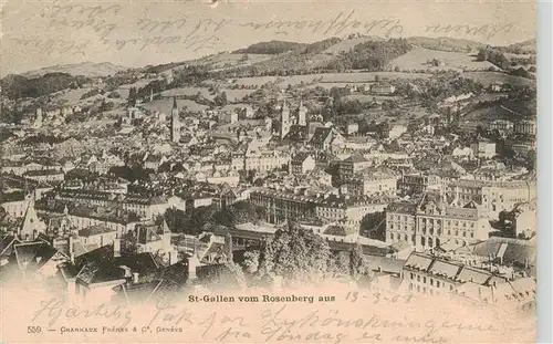 AK / Ansichtskarte  St_Gallen_SG Blick vom Rosenberg