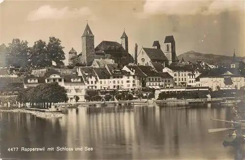 AK / Ansichtskarte  Rapperswil_BE mit Schloss und See