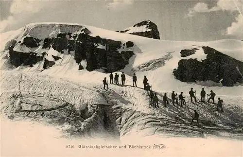 AK / Ansichtskarte  Glarus_GL Glaernischgletscher und Baechistock