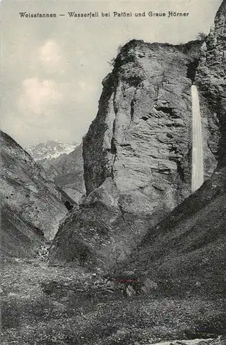 AK / Ansichtskarte  Weisstannen_SG Wasserfall bei Patoeni und Graue Hoerner