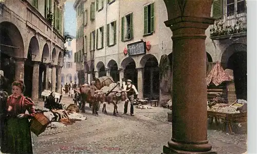 AK / Ansichtskarte  Lugano_Lago_di_Lugano_TI Strassenmotiv