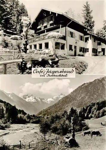 AK / Ansichtskarte 73919838 Oberstdorf Cafe Jaegerstand im Trettachtal