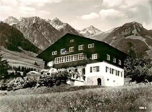 AK / Ansichtskarte  Oberjoch_Bad_Hindelang Jaegerhaus mit Allgaeuer Alpen