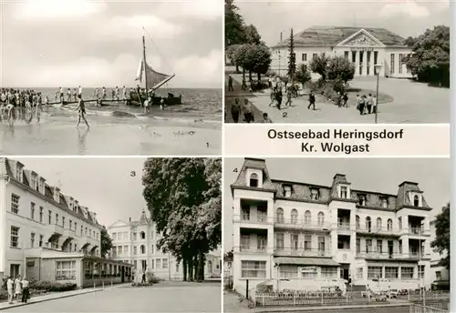 AK / Ansichtskarte  Heringsdorf__Ostseebad_Usedom Strand Kulturhaus Am Markt FDGB Erholungsheim Giuseppe di Vittorio