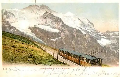 AK / Ansichtskarte  Jungfrau_BE mit Jungfraubahn