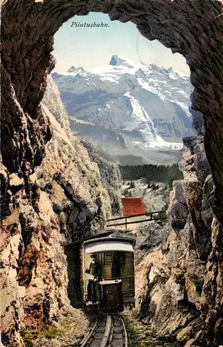 AK / Ansichtskarte  Pilatusbahn_NW Tunnel mit Blick auf den Titlis