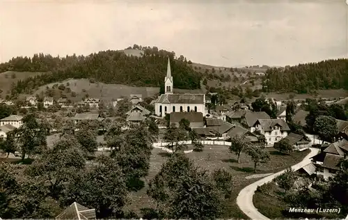 AK / Ansichtskarte  Menznau Panorama mit Kirche