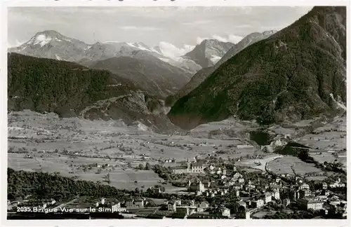 AK / Ansichtskarte  Brigue_Brig_VS Vue sur le Simplon