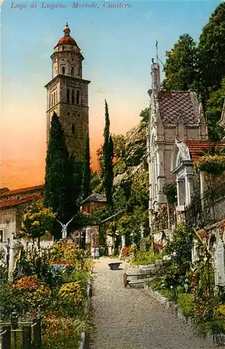 AK / Ansichtskarte  Morcote_Lago_di_Lugano_TI Cimitiere