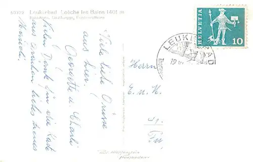 AK / Ansichtskarte  Leukerbad_Loueche-les-Bains_VS Balmhorn Gitzifurgge Ferdenrothorn