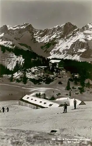 AK / Ansichtskarte  Braunwald_GL Ski und Ferienheim Mettmen mit Boee Faulen