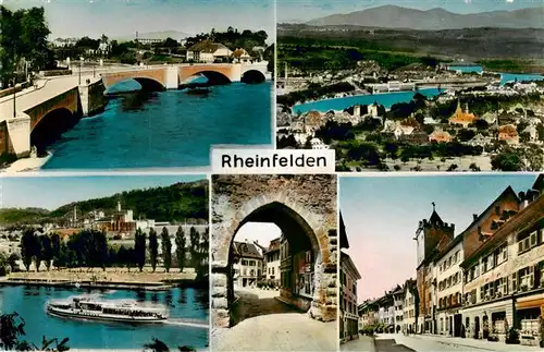 AK / Ansichtskarte  Rheinfelden_AG Panorama Teilansichten Stadttor Rheinbruecke