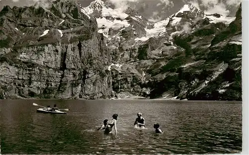 AK / Ansichtskarte  Kandersteg_BE Oeschinensee mit Bluemlisalp