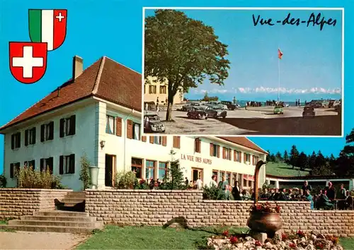 AK / Ansichtskarte  La_Vue-des-Alpes Restaurant La Vue des Alpes Terrasse