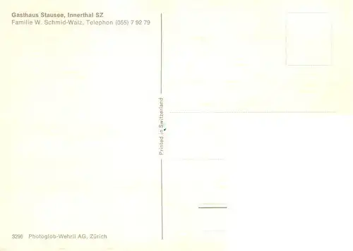 AK / Ansichtskarte  Innerthal_Innertal_SZ Gasthaus Stausee Waegital Kirche See Staumauer 