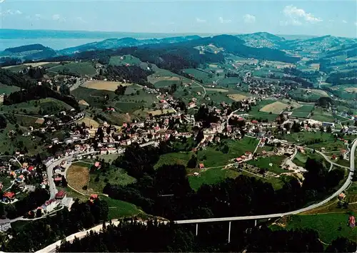 AK / Ansichtskarte  Teufen_AR Fliegeraufnahme mit Leuenbachbruecke und Bodensee