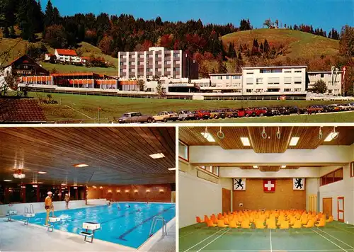 AK / Ansichtskarte  Gais_AR Klinik fuer med Rehabilitation Hallenbad Turnhalle