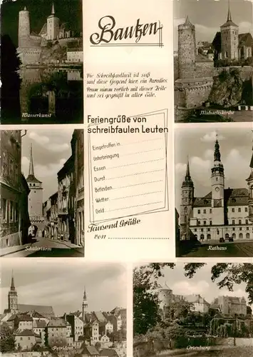 AK / Ansichtskarte 73920071 Bautzen Wasserkunst Schaeferturm Michaelskirche Rathaus Petridom Ortenburg